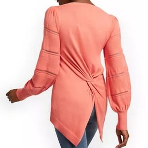 Ny&co Coral Twist-Back Tunic Sweater sz Small